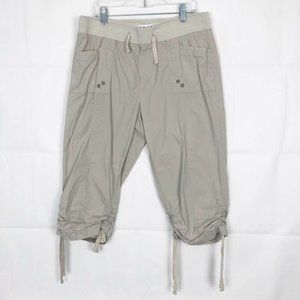 Da-Sh Ruched Beige High-Rise Shorts Size Medium